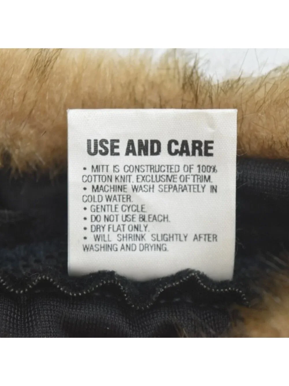 Baking Beautys Black Knit Oven Gloves Faux Fur Cuffs Cotton